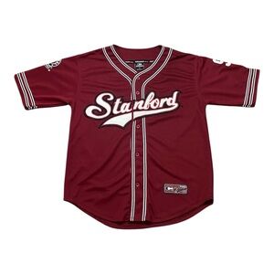 VTG Stanford Cardinal Mens Medium Colosseum Baseball Jersey Cardinal